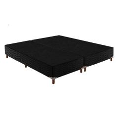 Imagem de Cama Box Base Universal Queen Sommier Rústico Bordado Black (158x198x30) - Paropas
