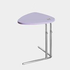 Imagem de Mesa de centro pequena mesa lateral, mesa de canto para espaços pequenos mesa de destaque ao ar livre pátio mesa de centro para sala de estar quarto varanda escritório, altura ajustável, com pernas de aço inoxidável mesas de canto (Colo