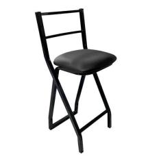 Imagem de Banqueta Gourmet Alta Metal Estilo Industrial Assento material sintéti