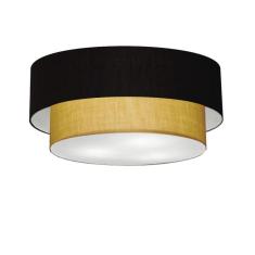 Imagem de Plafon Duplo Cilíndrico Md-3024 60X50cm Bivolt Preto Palha
