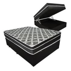 Imagem de Cama Box Baú Solteiro Colchão Mola Ensacada Pillowin 88x188x63cm - Rep
