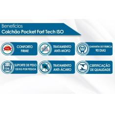 Imagem de Colchão Ortobom Molas SuperPocket Fort Tech ISO Casal 138