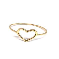 Imagem de Anel de ouro 18K coração pequeno - Elegancy Joias