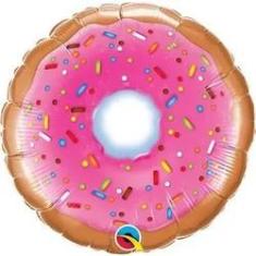 Imagem de Balão Metalizado Redondo Mini Donut- 9 Polegadas - Qualatex #58455