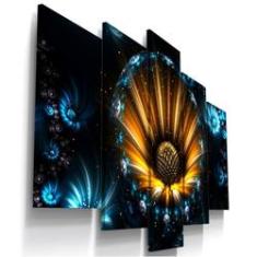 Imagem de Quadros Decorativos Surrealista Flor Fractal Sala
