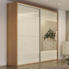 Imagem de Guarda Roupa 100% Mdf Casal 2,23M Com 2 Portas De Correr E Espelho Tw6
