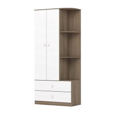 Imagem de Guarda Roupa Infantil Labirinto 2 Pts Rustico/Branco - Henn