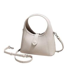 Imagem de Bolsas Hobo de couro genuíno para mulheres, bolsas de ombro macias com alça superior, conjunto de bolsas femininas, Branco