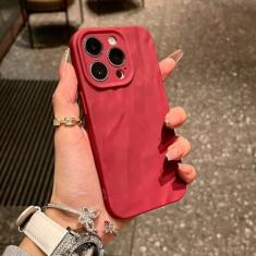 Imagem de Capa de telefone com padrão dobrável macio para iphone 11 12 13 14 15 pro max x xs xr max plus capa de silicone amortecedor doce, clarete, para iphone 13