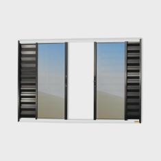 Imagem de Janela Veneziana Confort 6 Folhas Vidro Reflex 100cm x 120cm Brimak