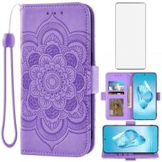 Imagem de Asuwish Capa de telefone para OnePlus 12R 5G/Ace 3 2024 capa carteira com protetor de tela de vidro temperado e suporte flip de couro para cartão de crédito suporte flor acessórios para celular One+