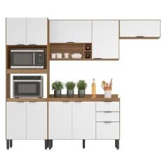 Imagem de Cozinha Modulada Composição 3 Firenze 4 Peças Amêndola Branco - Demóbile Amêndola Branco