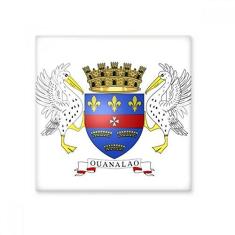 Imagem de ejo de cerâmica brilhante com emblema nacional da Ásia de São Bartelemy