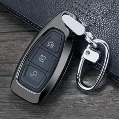 Imagem de TPHJRM Capa da chave do carro em liga de zinco, adequado para Ford Focus Fiesta Kuga C-Max Galaxy