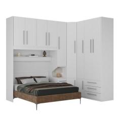 Imagem de Guarda-Roupa De Canto Com Espaço Para Cama Box Padrão 1218D Direito Br