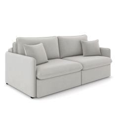 Imagem de Sofá Retrátil Reclinável 3 Lugares 194cm Maili Veludo Cinza K01 - D`Rossi