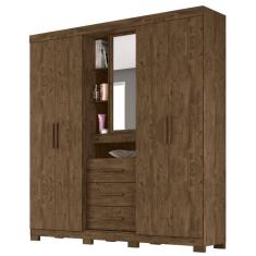 Imagem de Guarda Roupa Casal Eldorado 5 Portas Castanho Wood Moval