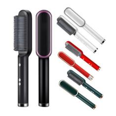 Imagem de Escova Alisadora de Cabelo Profissional: 3 em 1 - Estilo e Performance