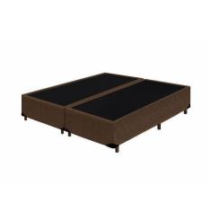 Imagem de Base Box Queen Bipartido Homequeen Suede Marrom 40X158x198