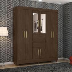 Imagem de Guarda Roupa 8 Portas Com Espelho Munique ébano - Demóbile