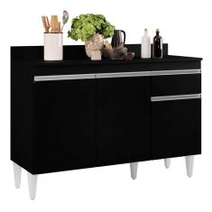 Imagem de Balcão 01 Gaveta Vick 120Cm Preto