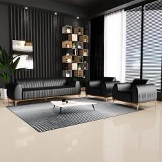 Imagem de Sof  3 Lugares Sala De Estar Bipartido Base De Madeira Euro 2