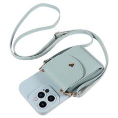 Imagem de Slot para cartão titular crossbody caso de telefone para iphone 13 12 15 14 11 pro xs max x xr carteira cordão, azul, para iphone 14 plus