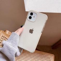 Imagem de Capa de telefone para iphone 13 12 11 pro max mini 7 8 plus se 2020 x xr xs max silicone macio capa traseira transparente, branco leite claro, para iphone 13pro max