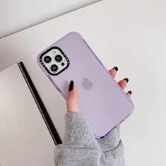 Imagem de Capa de telefone para iphone 13 12 11 pro max mini 7 8 plus se 2020 x xr xs max silicone macio capa traseira transparente, roxo, para iphone x ou xs