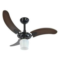 Imagem de Ventilador de Teto Infinity Globo Aberto Preto 3 Pás MDF Tb 110V+Contr