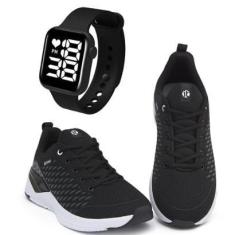 Imagem de Kit Tênis Esportivo It Shoes Masculino + Relógio Digital-Masculino