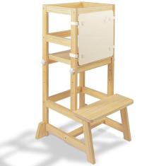 Imagem de Banqueta wood city Toddler Standing Tower com 3 alturas ajustáveis