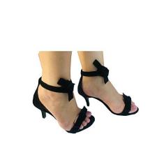 Imagem de Sandália Feminina  Com Amarrador e Laço Salto 6 cm 9