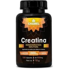 Imagem de Creatina Monohidratada 100% Pura 500Mg 120 Cápsulas - Chamel