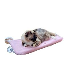 Imagem de Cama de Janela Suspensa com Ventosa para Gatos Petlon - Rosa