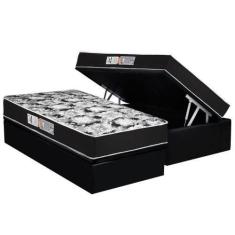 Imagem de Cama Box Baú Solteiro: Colchão Espuma D45 Luckspuma  Gran Luck Pro + B