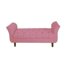 Imagem de Recamier Estofado Para Salão de Beleza 195 cm Grécia Suede Rosa Barbie - DL DECOR