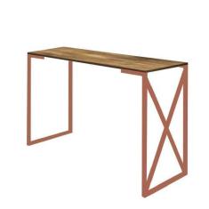 Imagem de Mesa Escrivaninha Mesa de Estudos Bex 90cm Home Office Ferro Bronze MD