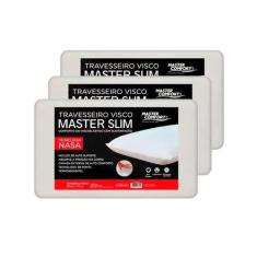 Imagem de Kit 3 Travesseiros Nasa Viscoelástico Slim Conforto E - Laurus