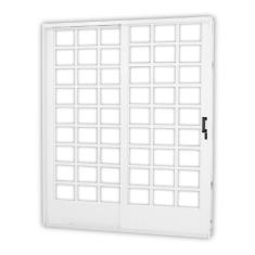 Imagem de Porta de Correr 2 Folhas Divisor Quadri sem Vidro MGM Branco