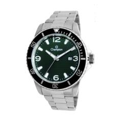 Imagem de Relogio Masculino Champion Prata Fundo Verde Aço - CA31515G