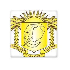 Imagem de Decalque brilhante de ejo de cerâmica com emblema nacional Coate D'Ivoire