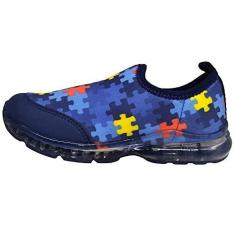 Imagem de Tênis Infantil Menino Com Led Ortopé 46011 Marinho