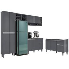 Imagem de Cozinha Compacta Vanessa E Balcão Gabinete Sem Tampo Tatiane 120cm Cin