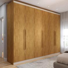 Imagem de Guarda-Roupa Casal Madalena 6 Portas 6 Gavetas 100% Mdf Peroba - Panorama Móveis
