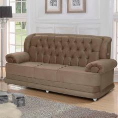 Imagem de Sofá Finlândia 3 Lugares Pluma Castor