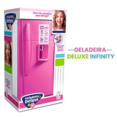 Imagem de Geladeira Infinity Deluxe Moderna Rosa Cozinha Infantil Brinquedos Lua