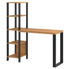 Imagem de Mesa Escrivaninha para Estudo e Escritório Mesa com 5 Prateleiras Pradel
