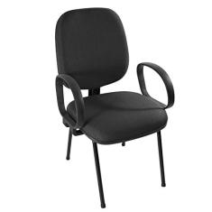 Imagem de Cadeira Diretor Fixa Estofada com Braço Corsa Diretor Preto