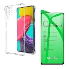 Imagem de Kit 2X1 Galaxy M53 5G - Película Cerâmica 9D + Capa Transparente Anti